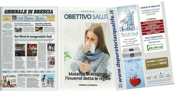 GiornaleDIBrescia-inserto-ObbiettivoSalute-depuratori-acqua-domestici