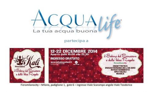 acqualife depuratori domestici partecipa - kali fiera benessere idea regalo 2014