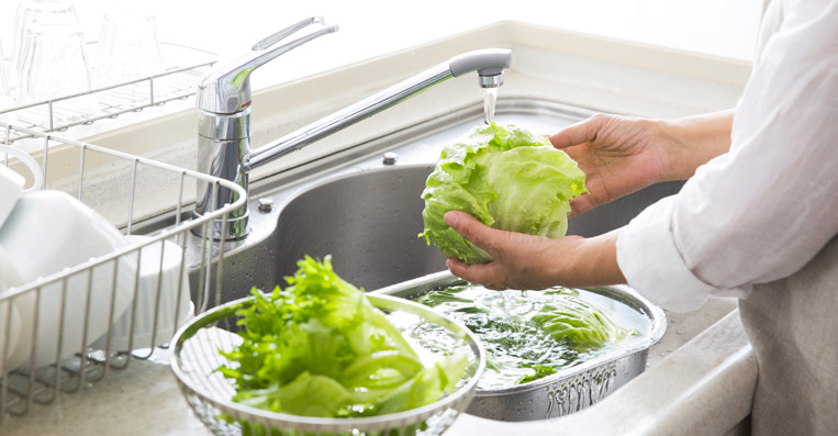 usa l'addolcitore per acqua per pulire il cibo senza il calcare
