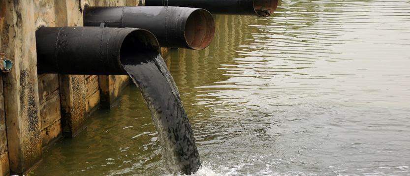 inquinamento dell'acqua in natura