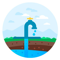 acqua purificata direttamente dal pozzo grazie all'utilizzo del depuratore acqua di Acqualife