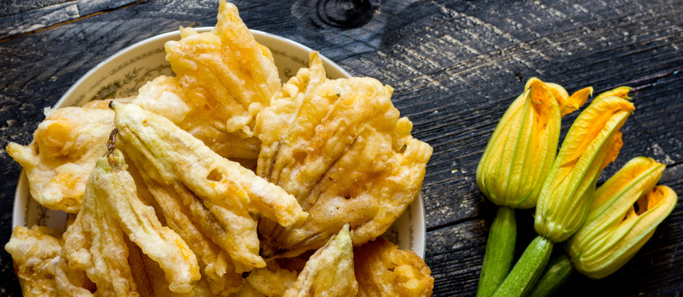 Pastella per tempura con acqua frizzante