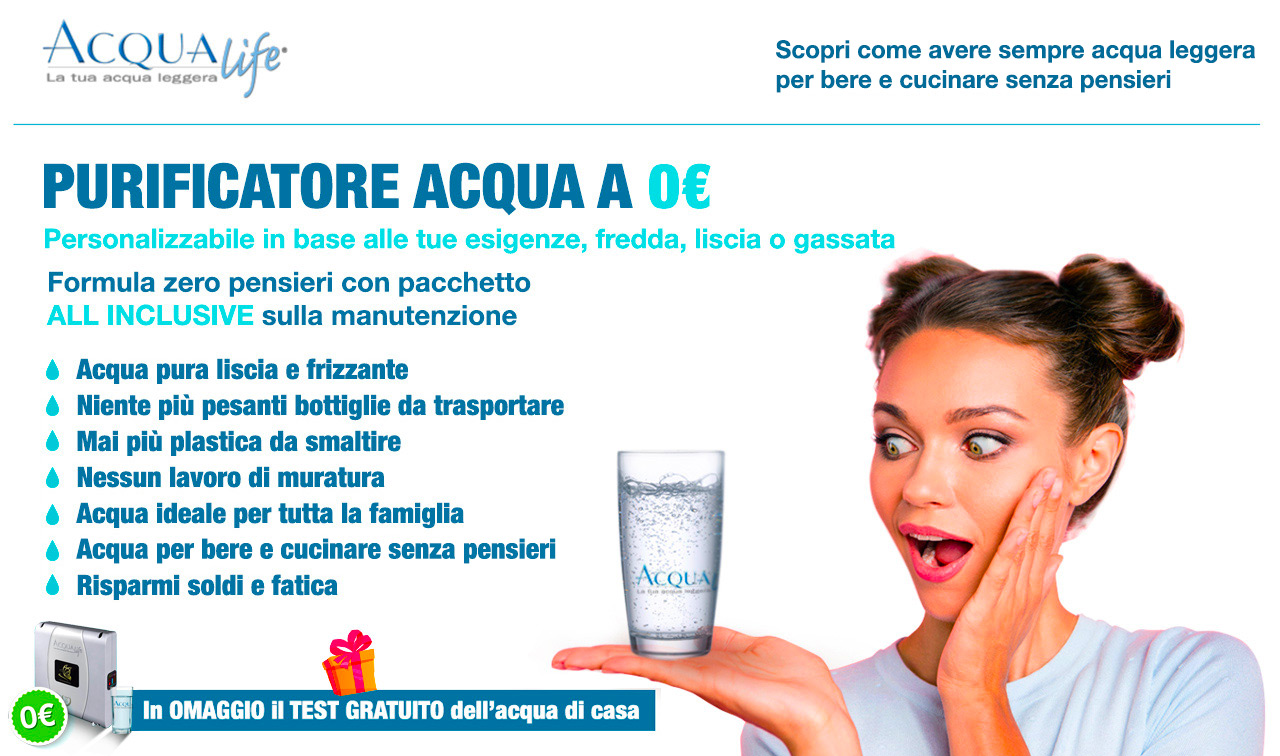 depuratore acqua domestico a zero euro