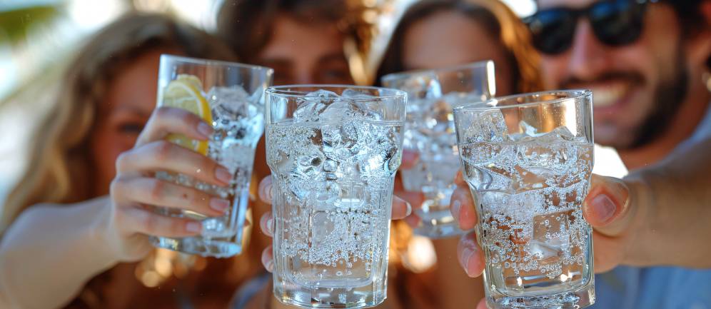 brindare con acqua