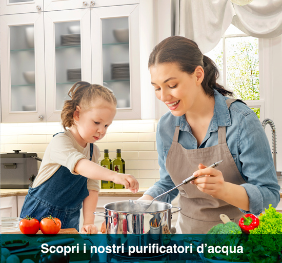 depuratore acqua domestico a osmosi inversa per bere acqua pura dal rubinetto
