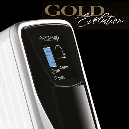Interfaccia dell'erogatore d'acqua domestico Gold Evolution