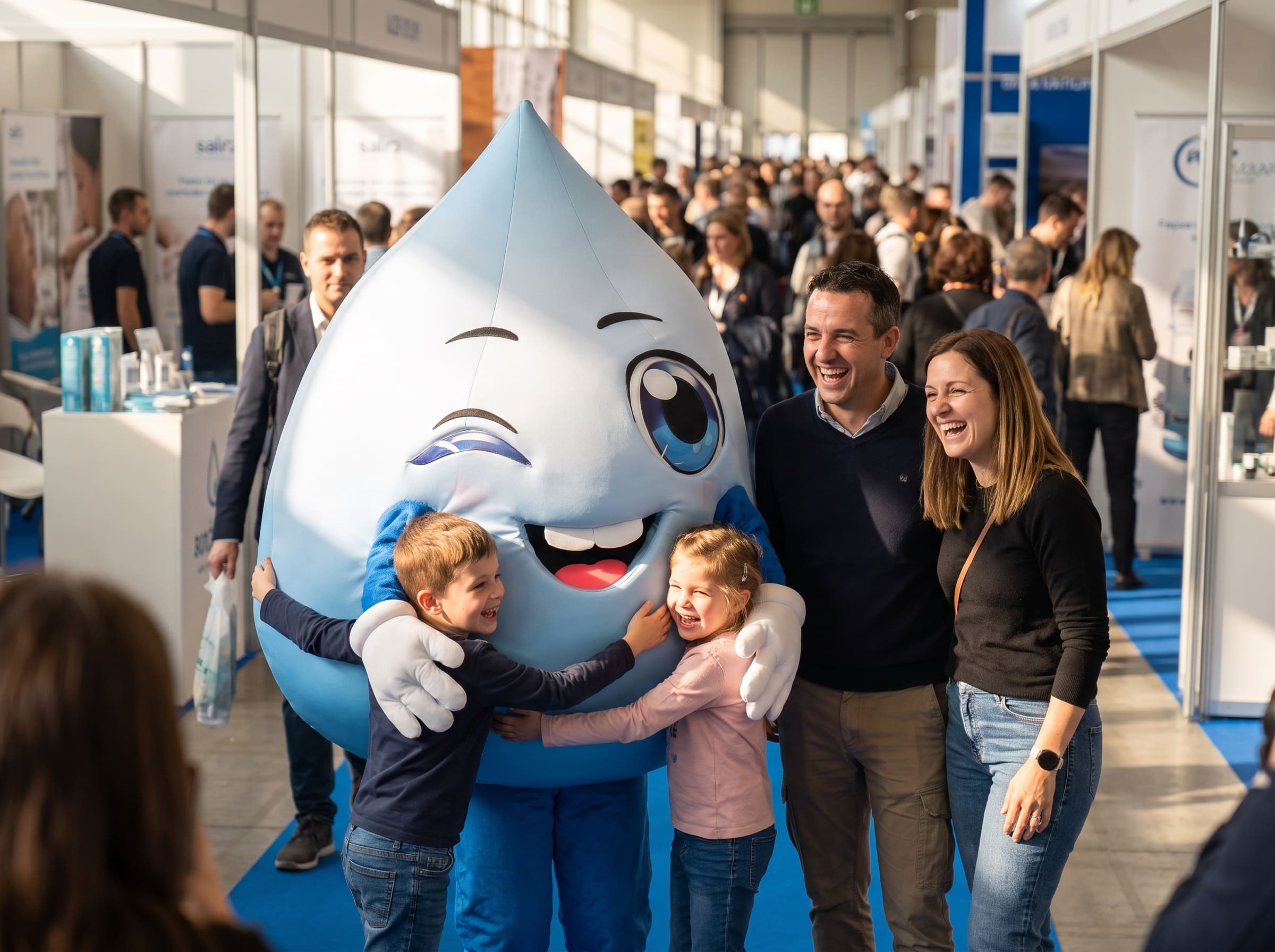 Una famiglia in posa con Lina